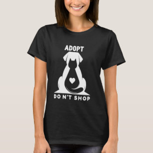 T-shirt Animaux Adoptez Ne Faites Pas D'Achats Sauvez un C