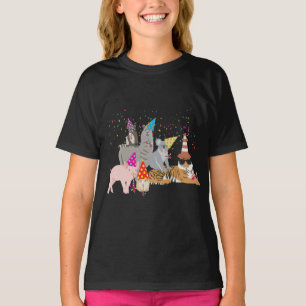 T-shirt Animaux - Beaux animaux ayant une fête
