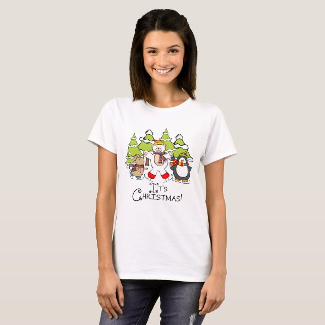 T-shirt Animaux C'est Noël (Devant entier)
