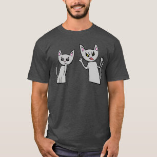 T-shirt Animaux chats animal de compagnie gris triste pleu