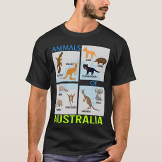 T-shirt Animaux d'Australie Animaux australiens rétro