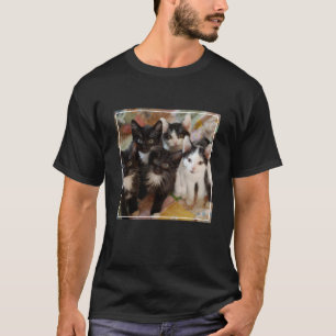 T-shirt Animaux de bébés cutest Chatons noirs et blancs