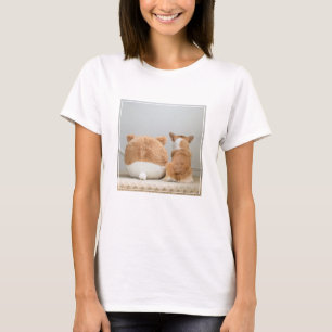 T-shirt Animaux de bébés cutest   Corgi & Plush Puppy
