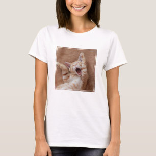 T-shirt Animaux de bébés cutest Ginger Kitten Yawning