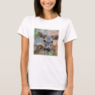 T-shirt Animaux de bébés cutest   Key Deer Stag & Fawn