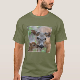 T-shirt Animaux de bébés cutest   Key Deer Stag & Fawn