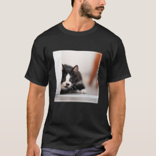 T-shirt Animaux de bébés cutest   Kitten noir et blanc