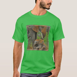 T-shirt Animaux de bébés cutest   Mama Elephant & Baby