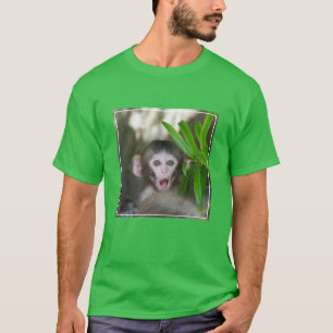 T-shirt Animaux de bébés cutest   Singe des neiges surpris
