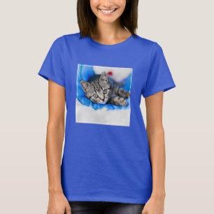 T-shirt Animaux de bébés cutest Tunnel Tabby Kitten en J
