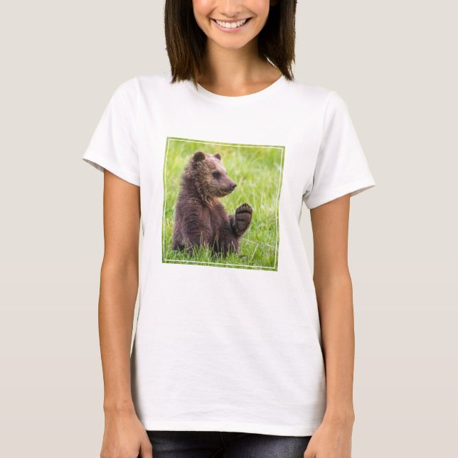 T-shirt Animaux de bébés cutest | Vague d'ours Brown (Devant)