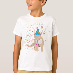 T-shirt Animaux de chat amusants ayant une fête