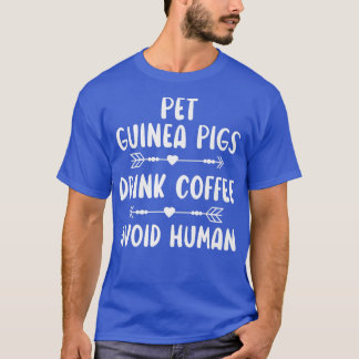 T-shirt Animaux de compagnie Guinée Chiens Boire du café É