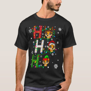 T-shirt Animaux de compagnie Noël Chapeau de Père Noël Ho 