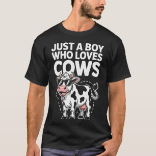 T-shirt Animaux de Ferme Juste Un Garçon Qui Aime Les Vach