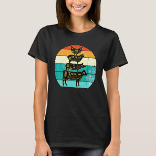 T-shirt Animaux de ferme Tee Retro Vintage Vache Cochon Po