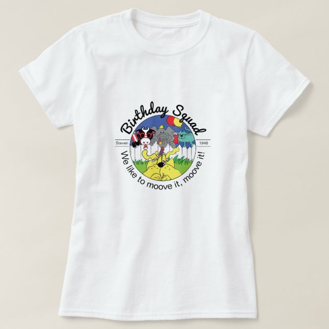 T-shirt Animaux de fête Escouade d'anniversaire (Design devant)