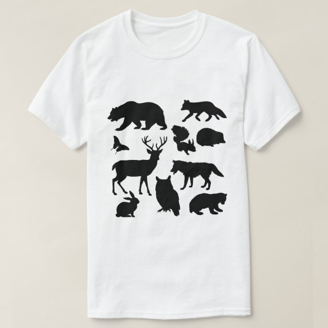 T-shirt Animaux De La Forêt, Faune (Design devant)