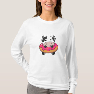T-shirt Animaux De La Vache À Donut Kawaii Vaches Donuts
