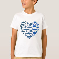 Animaux de mer du coeur