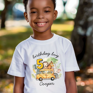 T-shirt animaux de safari garçons anniversaire 