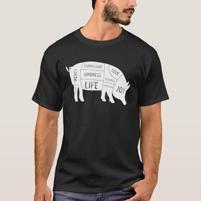 T-shirt Animaux de sentente, Joy Love Compassion Kindness  (Devant)