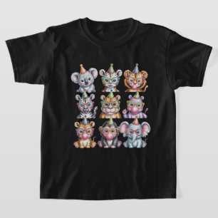 T-shirt Animaux de zoo Faune sauvage Fête d'anniversaire J
