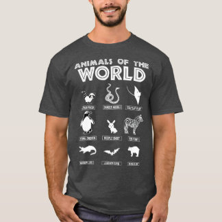 T-shirt Animaux Du Monde Animaux Drôle