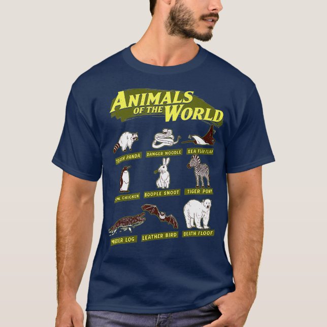 T-shirt Animaux du monde Trash Panda Danger Nom (Devant)