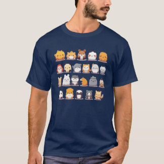 T-shirt Animaux en peluche mignons Kawaii Anime japonaise