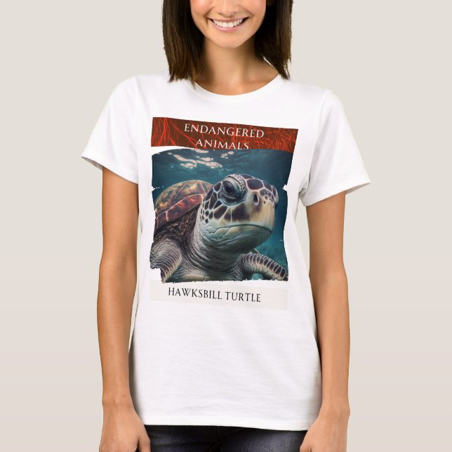 T-shirt Animaux en voie de disparition - Tortue mouchetée (Devant)