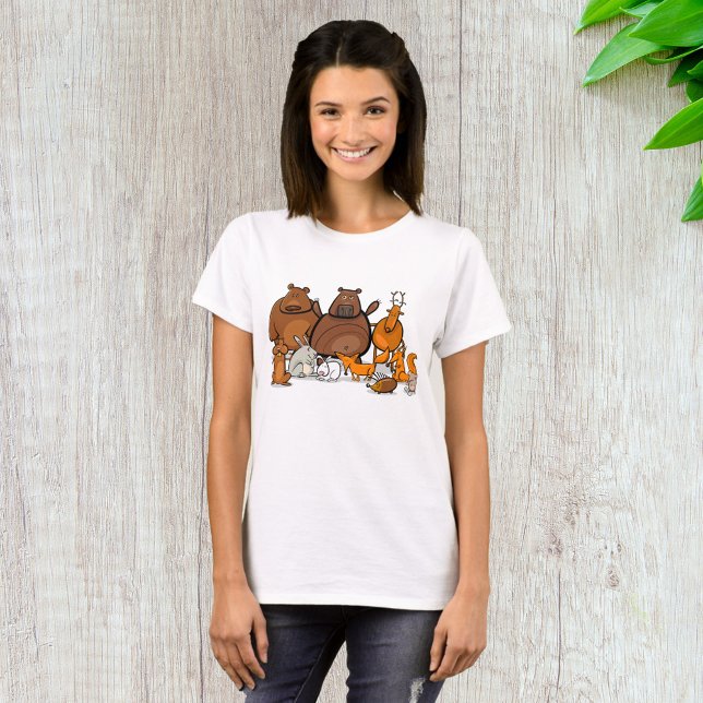 T-shirt Animaux forestiers amusants (Créateur téléchargé)
