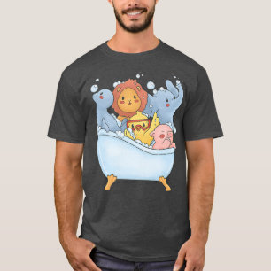 T-shirt Animaux Kawaii Phoque, Lion, Cochon, Canard, Éléph