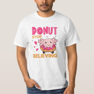 T-shirt Animaux Mignons Axolotl Drôle Dans Le Rose De Donu