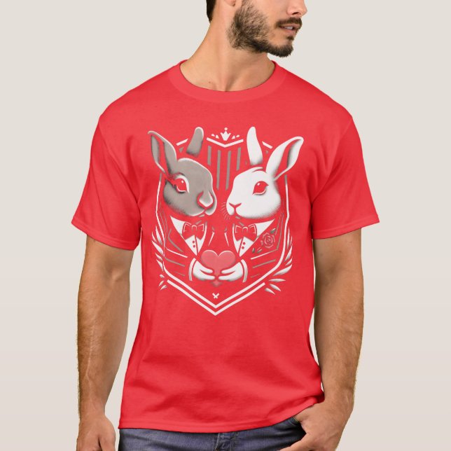 T-shirt Animaux mignons garçon de la Saint-Valentin (Devant)