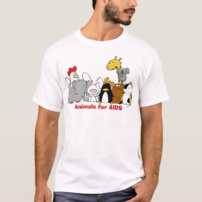 T-shirt Animaux pour la chemise de SIDA (Devant)
