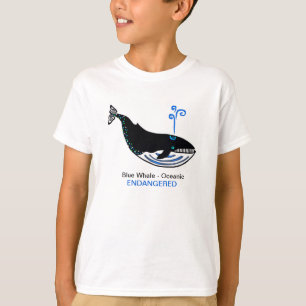T-shirt Animaux sauvages - BALEINE Bleue - Graphique anima