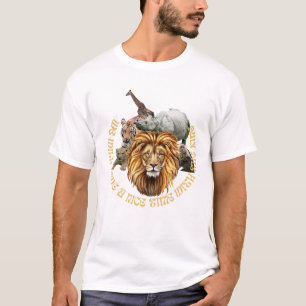 T-shirt Animaux sauvages de la Jungle avec Lion Majestic c