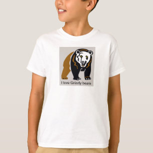 T-shirt Animaux sauvages - J'aime les OURS GRIZZLY - Faune