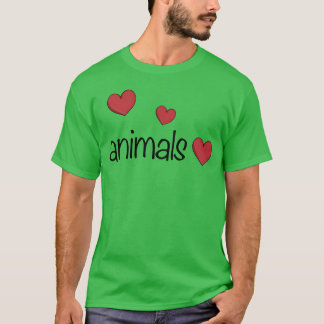 T-shirt Animaux trois coeurs animal amour cadeau