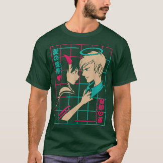 T-shirt Anime Amoureux Angel Et Diable Otaku Japonais Aes