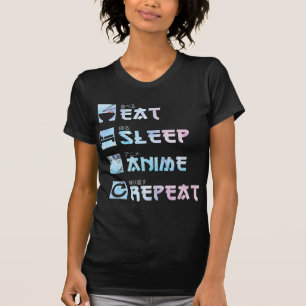 T-shirt Anime de sommeil de manger Répétition - Anime M de