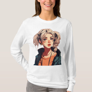 T-shirt Anime Dream : Beauté aux Cheveux Beige