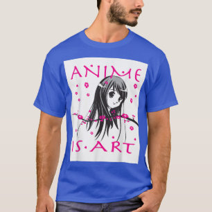 T-shirt Anime est Art Girl et cerise en fleurs Sakura Coeu