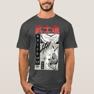 T-shirt Anime esthétique comique japonais Samurai Manga Sa