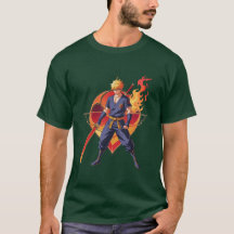 T-shirt Anime Flame Warrior - Epic Samurai Design