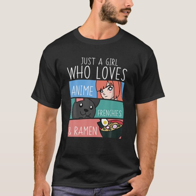T-shirt Anime French Bulldog Et Ramen Dog (Devant)