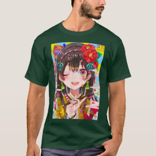 T-shirt Anime Girl Kawaii Waifu esthétique japonaise Otaku