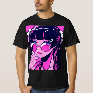 T-shirt Anime Girl Kawaii Waifu Pink Aesthetic Japanese Ot