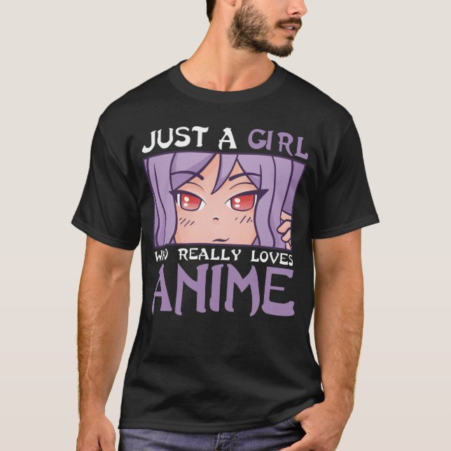 T-shirt Anime Girl Otaku Kids Japonais Comic Manga Fan (Devant)